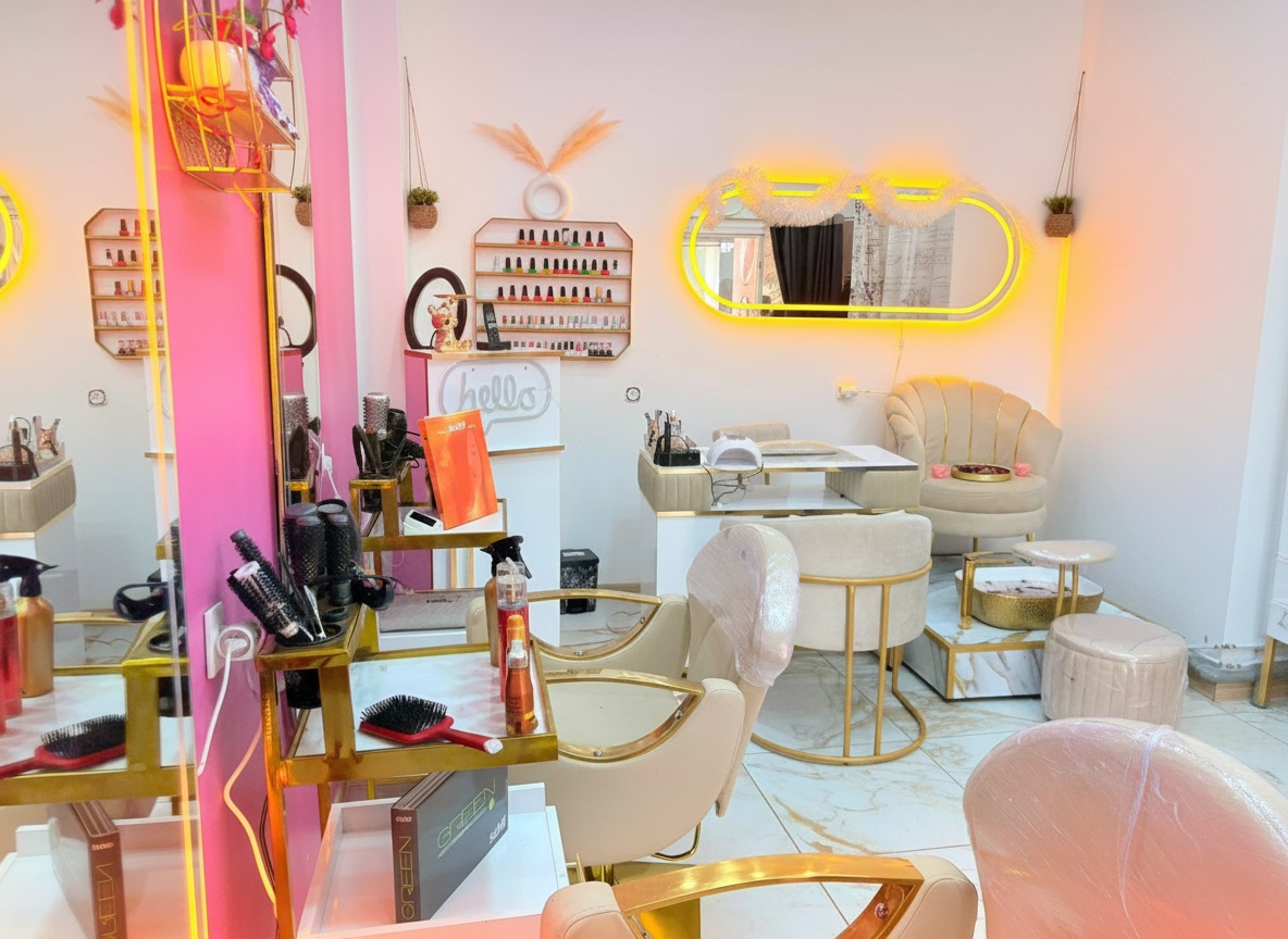 Intérieur salon First Class Ahlam Beauty Marseille